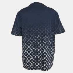 Louis Vuitton Navy Blue Monogram Gradient Cotton Jersey T-Shirt XXL