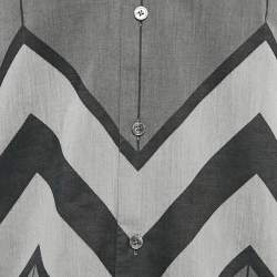 Louis Vuitton Grey Printed Cotton Karakoram Shirt M