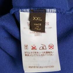 Pre Owned Louis Vuitton Blue Flag Print Cotton Blend Sweatshirt XXL