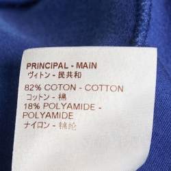 Pre Owned Louis Vuitton Blue Flag Print Cotton Blend Sweatshirt XXL