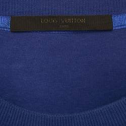 Pre Owned Louis Vuitton Blue Flag Print Cotton Blend Sweatshirt XXL