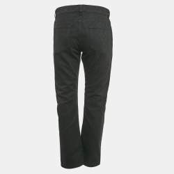 Louis Vuitton Black Monogram Jacquard Denim Jeans M Waist 33"