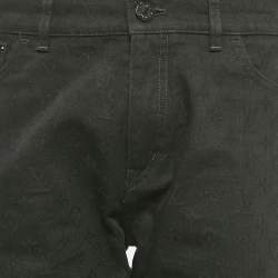 Louis Vuitton Black Monogram Jacquard Denim Jeans M Waist 33"