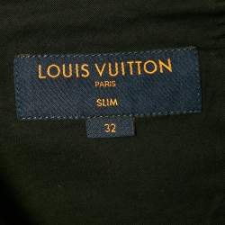 Louis Vuitton Black Monogram Jacquard Denim Jeans M Waist 33"
