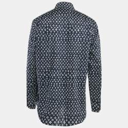 Louis Vuitton Blue Monogram Cotton Regular Fit Shirt XXL