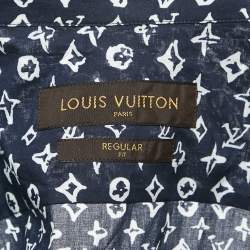 Louis Vuitton Blue Monogram Cotton Regular Fit Shirt XXL