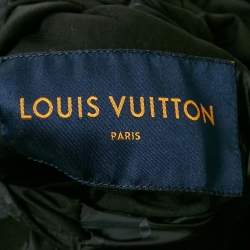Louis Vuitton Black Leather Reversible Button Front Jacket XL