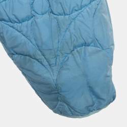 Louis Vuitton Blue Monogram Quilted Crepe Zip-Up Jacket S