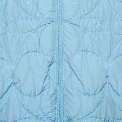 Louis Vuitton Blue Monogram Quilted Crepe Zip-Up Jacket S