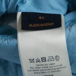 Louis Vuitton Blue Monogram Quilted Crepe Zip-Up Jacket S