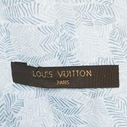 Louis Vuitton Blue Damier Ebene Print Cotton Button Front Shirt S