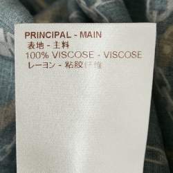 Louis Vuitton Navy Blue Twisted Chain Print Crepe Long Sleeve Shirt M