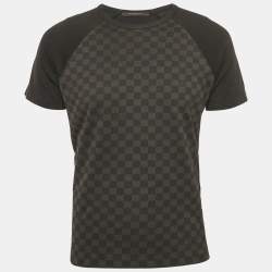 Louis Vuitton Brown Damier Print Jersey Crewneck T-Shirt S