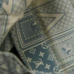 Louis Vuitton Blue LV Monogram Cards Print Cotton Short-Sleeve Shirt L