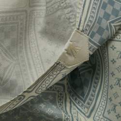 Louis Vuitton Blue LV Monogram Cards Print Cotton Short-Sleeve Shirt L