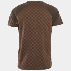 Louis Vuitton Brown Damier Print Jersey Raglan Sleeve T-Shirt M