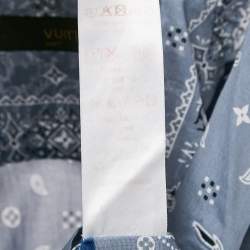 Louis Vuitton Blue Bandana Print Cotton Short-Sleeve Shirt S