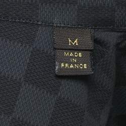 مملوكة مسبقًا Louis Vuitton Black Cotton Damier Graphite Pocket Short-Sleeve Shirt M