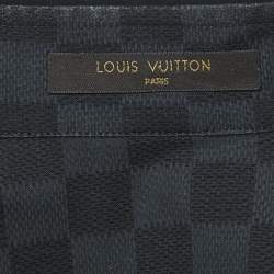 مملوكة مسبقًا Louis Vuitton Black Cotton Damier Graphite Pocket Short-Sleeve Shirt M