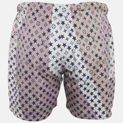 Louis Vuitton Pink Monogram Print Synthetic Swim Shorts M