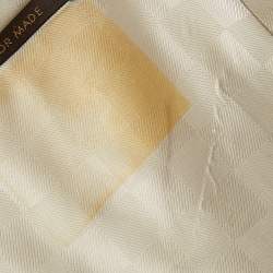 Louis Vuitton Beige Patterned Cotton Single Breasted Blazer L