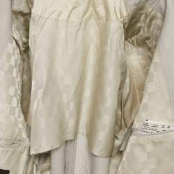 Louis Vuitton Beige Patterned Cotton Single Breasted Blazer L