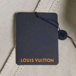 Louis Vuitton Beige Patterned Cotton Single Breasted Blazer L
