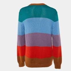 Louis Vuitton Multicolor Colorblock Cotton & Cashmere Knit Jumper L