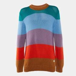 Louis Vuitton Multicolor Colorblock Cotton & Cashmere Knit Jumper L