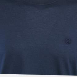 Louis Vuitton Navy Blue Jersey Crewneck T-Shirt L