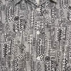 Louis Vuitton Black/White Printed Cotton Button Front Totem Shirt M