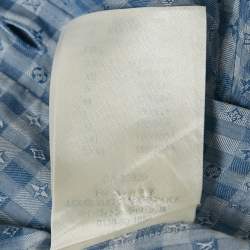 Louis Vuitton Blue Checkered Monogram Dobby Cotton Button Front Shirt M