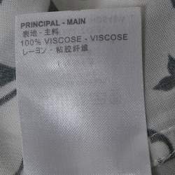 Louis Vuitton White Gradient Monogram Crepe Short Sleeve Shirt M