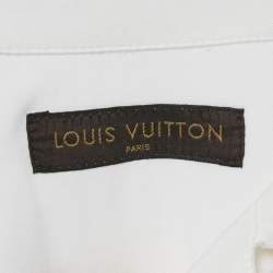 Louis Vuitton White Gradient Monogram Crepe Short Sleeve Shirt M