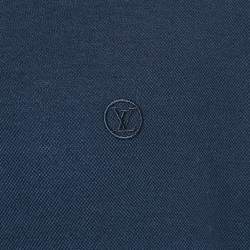 Louis Vuitton Navy Blue Cotton Pique Polo T-Shirt 4XL