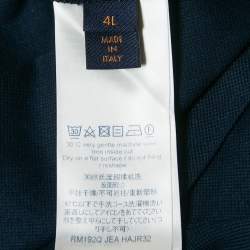 Louis Vuitton Navy Blue Cotton Pique Polo T-Shirt 4XL