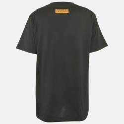 Louis Vuitton Black Cotton Logo Embossed Crew Neck T-Shirt XL