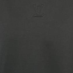 Louis Vuitton Black Cotton Logo Embossed Crew Neck T-Shirt XL