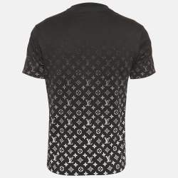 Louis Vuitton Black Monogram Gradient Print Cotton Crew Neck T-Shirt S