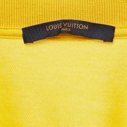 Louis Vuitton Yellow Pique Cotton Polo T-Shirt M