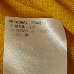 Louis Vuitton Yellow Pique Cotton Polo T-Shirt M