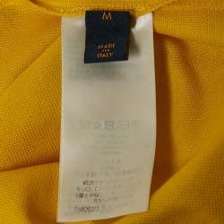 Louis Vuitton Yellow Pique Cotton Polo T-Shirt M