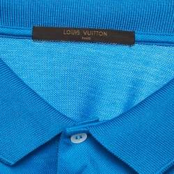 Louis Vuitton Blue Cotton Pique Polo T-Shirt L