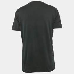 Pre Owned تي شيرت لوي فيتون أسود بجيب رقبة مستديرة قطن مقاس متوسط