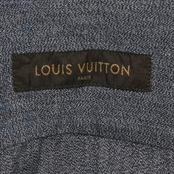 Pre Owned Louis Vuitton Blue Monogram Cotton Long Sleeve Shirt L