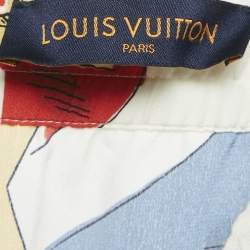 Louis Vuitton Blue Printed Silk Pajama Pants M