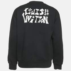 Louis Vuitton Black Cosmic Owl Embroidery Cotton Sweatshirt M