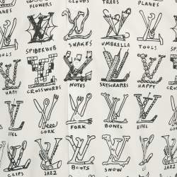 Louis Vuitton White Logo Print Cotton Button Front Shirt L