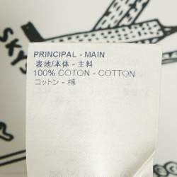 Louis Vuitton White Logo Print Cotton Button Front Shirt L