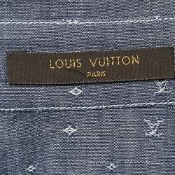Louis Vuitton Blue Monogram Denim Button Front Shirt L